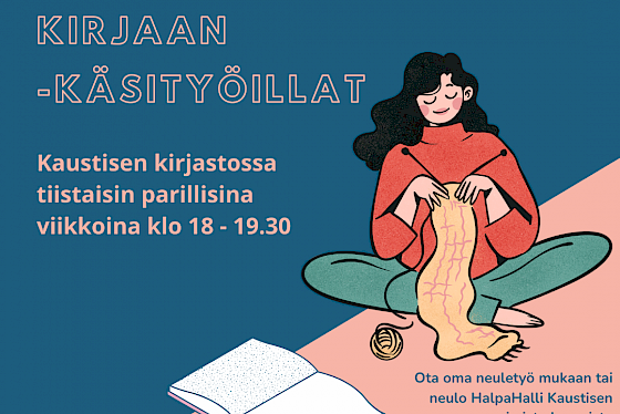 Koukutu kirjaan -käsityöillat Kaustisen kirjastossa